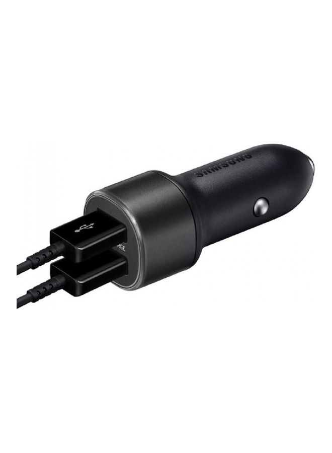 Samsung 15W Dual Port Fast Car Charger Black  - Image 4