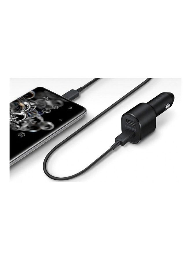 Samsung Super Fast 2.0 Dual Port Car Charger With Type-C Cable Black  - Image 4