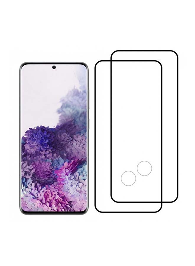 MARGOUN Pack Of 2 Tempered Glass Screen Protector For Samsung Galaxy S20 Plus Black/Clear - Image 1