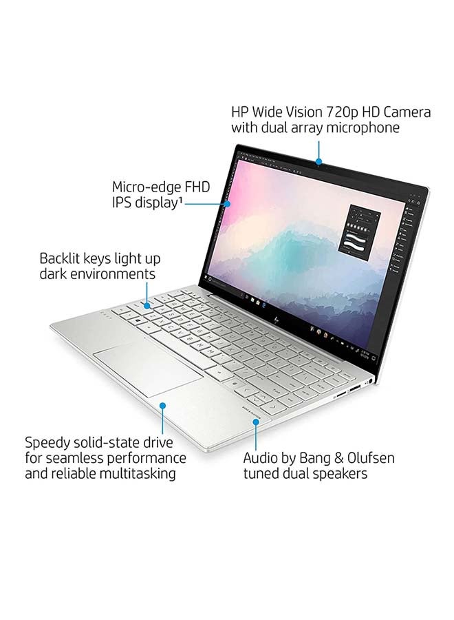 HP Envy 13-ba1047wm (Upgraded Version) Laptop 13.3 FHD Inch Intel Core i5 1135G/8GB RAM/256 GB SDD Intel Iris X Graphics/International Version English Black  - Image 2