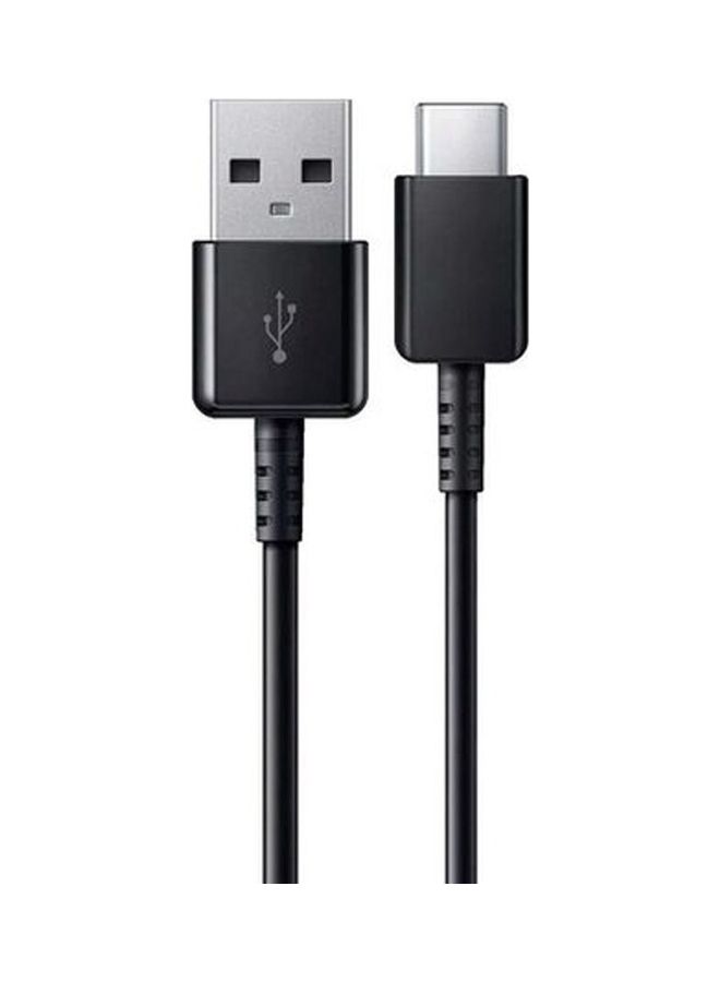 15W Fast Charge Travel Adapter With USB-A To USB-C Cable Black
