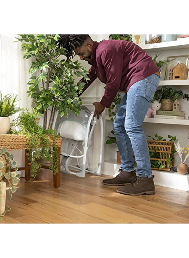 إنجنيونتي 2-In-1 Deluxe Multifunctional Baby Cradling Swing With Music For Newborn - Grey