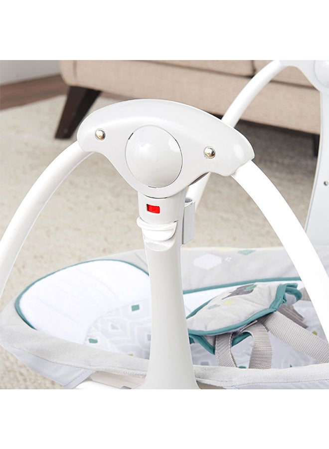 إنجنيونتي أرجوحة مهد الأطفال الفاخرة متعددة الوظائف 2 في 1 مع موسيقى لحديثي الولادة - رمادي - Image 5