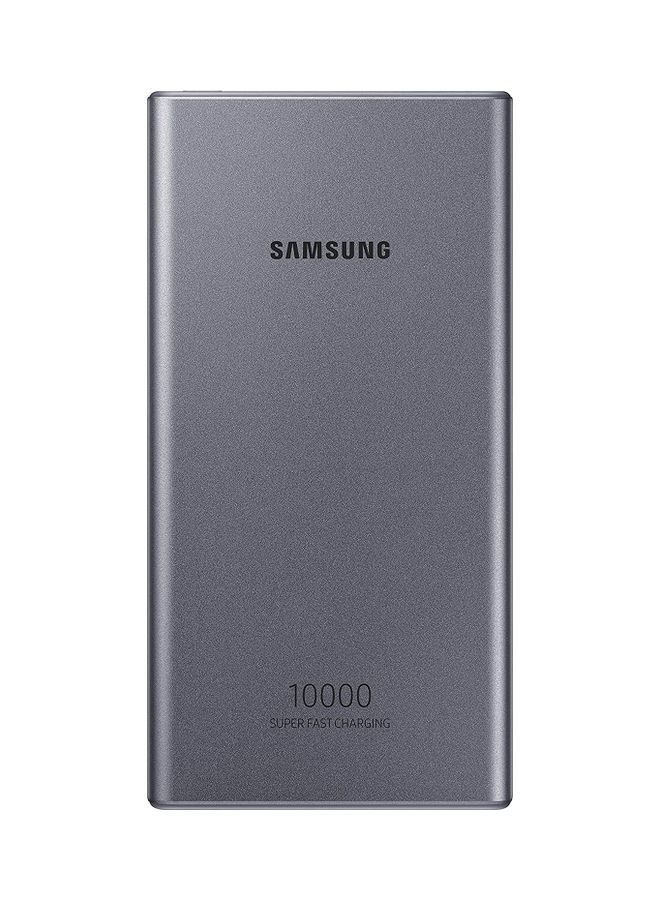 Samsung - 10000 mAh 10000mAh Super Fast Charge Dual Port Power Bank 25W Portable Battery Pack With USB-A and USB-C Port Silver - Image 1