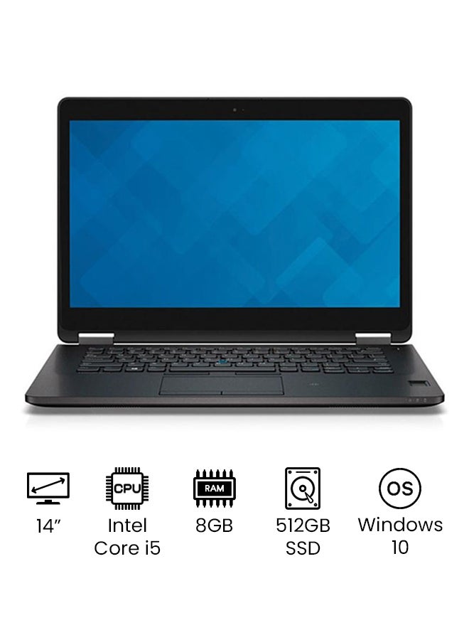 Renewed Latitude E 7470 With 14-Inch Full HD Display,Core i5 Processor/8GB RAM/512GB SSD/Intel HD Graphics 4000/Windows 10 /International Version English Black