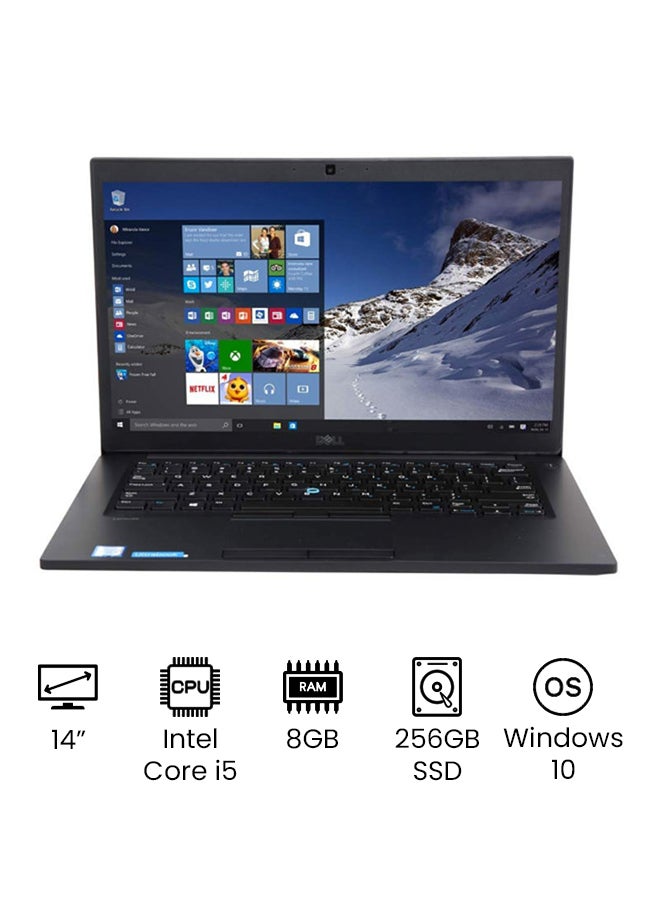 DELL Renewed Latitude 7480 With 14-Inch HD Display, Core i5 Processor/8GB RAM/256GB SSD/Intel UHD Graphics /International Version Windows 10 Grey English Grey  - Image 1