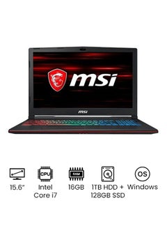 GP63 Leopard-428 Laptop With 15.6-Inch Display, Core i7 Processer/16GB RAM1TB HDD + 128GB SSD/8GB Nvidia GeForce GTX 1070 Graphics Card Black