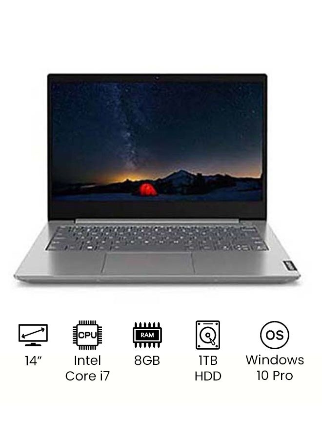 Lenovo Thinkbook 14 G2 ITL (Upgraded Version) Laptop With 14 Inch Full HD Display, Core i7-1165G7 Processor/8GB RAM/1TB HDD/Intel Iris XE Graphics/Windows 10 Pro English/Arabic Grey  - Image 1