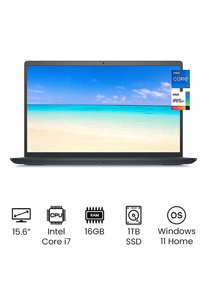 DELL - Inspiron 15 3000 Series 3511 Laptop With 15.6-Inch Full HD Touch Screen Display, Core i7-1165G7 Processor/16GB RAM/1TB SSD/Intel UHD Graphics/Windows 11 Home /International Version English/Arabic Black - Image 1