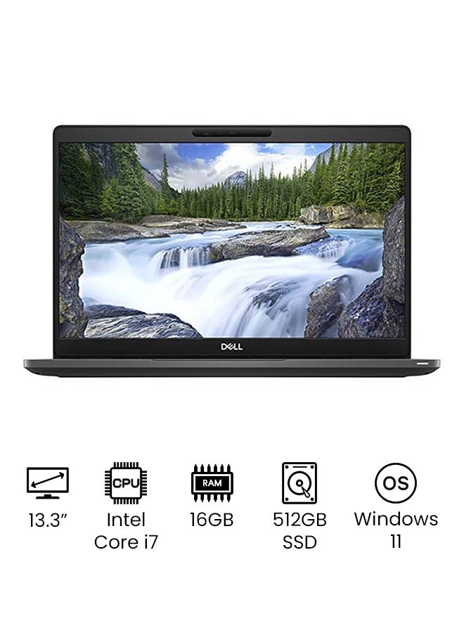 Latitude 5300 Laptop With 13.3-Inch Full HD Display, Core i7-8665U Processor/16GB RAM/512GB SSD/Intel UHD Graphics/Windows 11 /International Version/ English/Arabic black