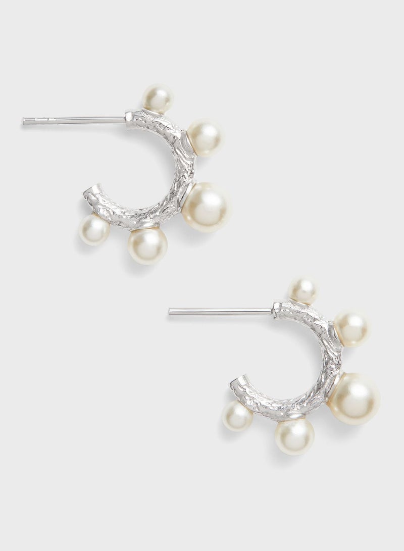 اوليفيا بورتون Women OBJSCE39 Embellished Hoop Earrings - Image 1
