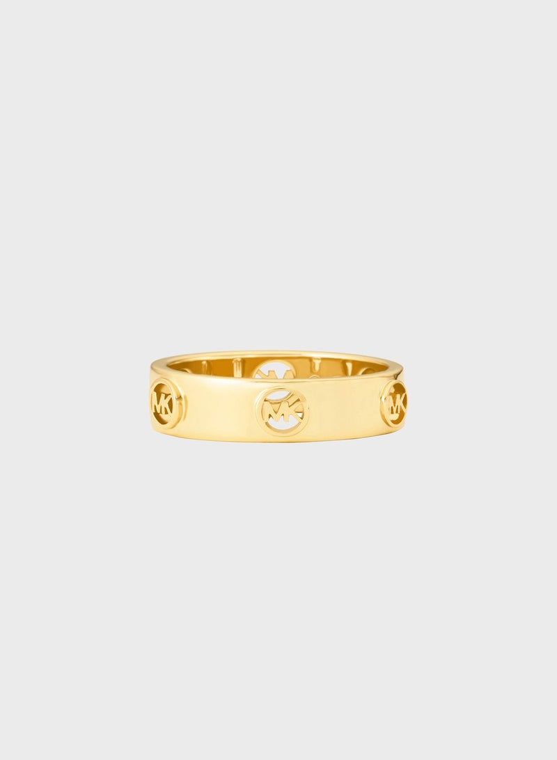 Michael Kors Women MKC1550AA710 Mk Logo Detailed Ring  - Image 1