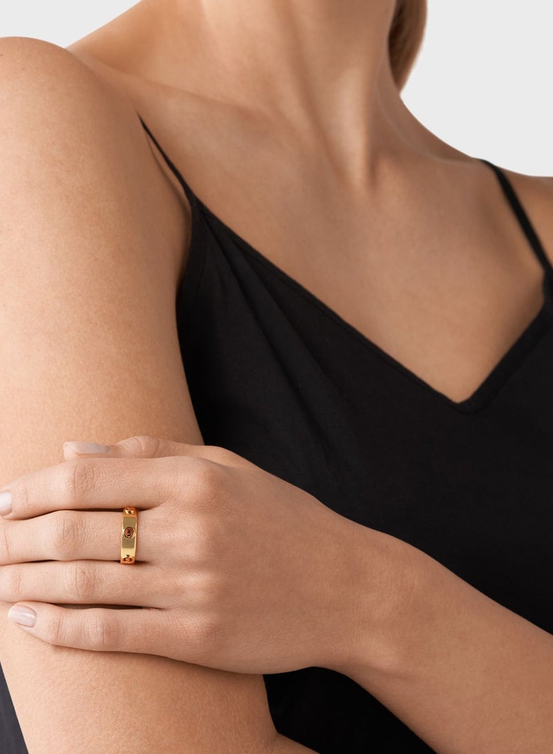 مايكل كورس خاتم مزين بشعار MK للنساء MKC1550AA710 - Image 3