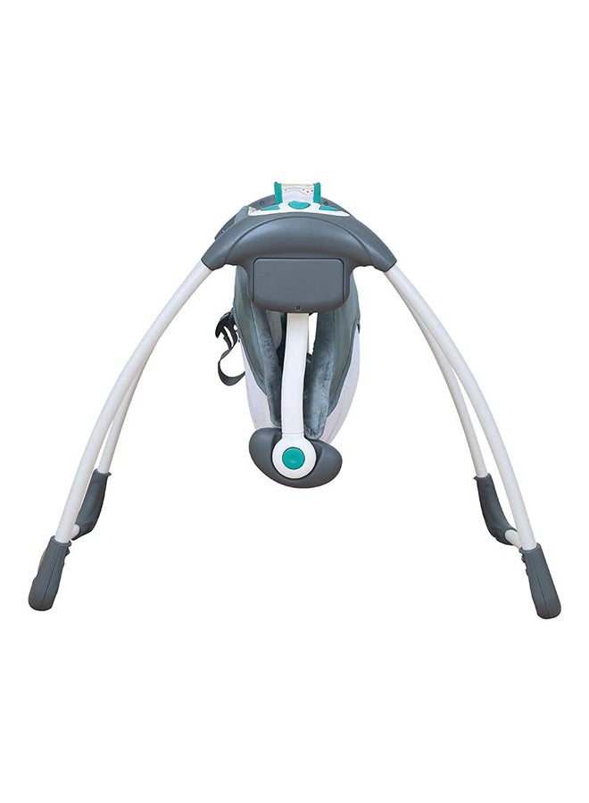 Deluxe Portable Baby Swing Automatic For Newborn To Toddler With Music-Green/White