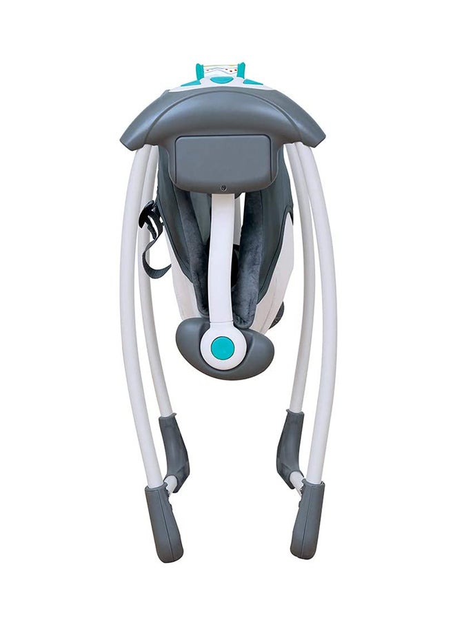 Deluxe Portable Baby Swing Automatic For Newborn To Toddler With Music-Green/White