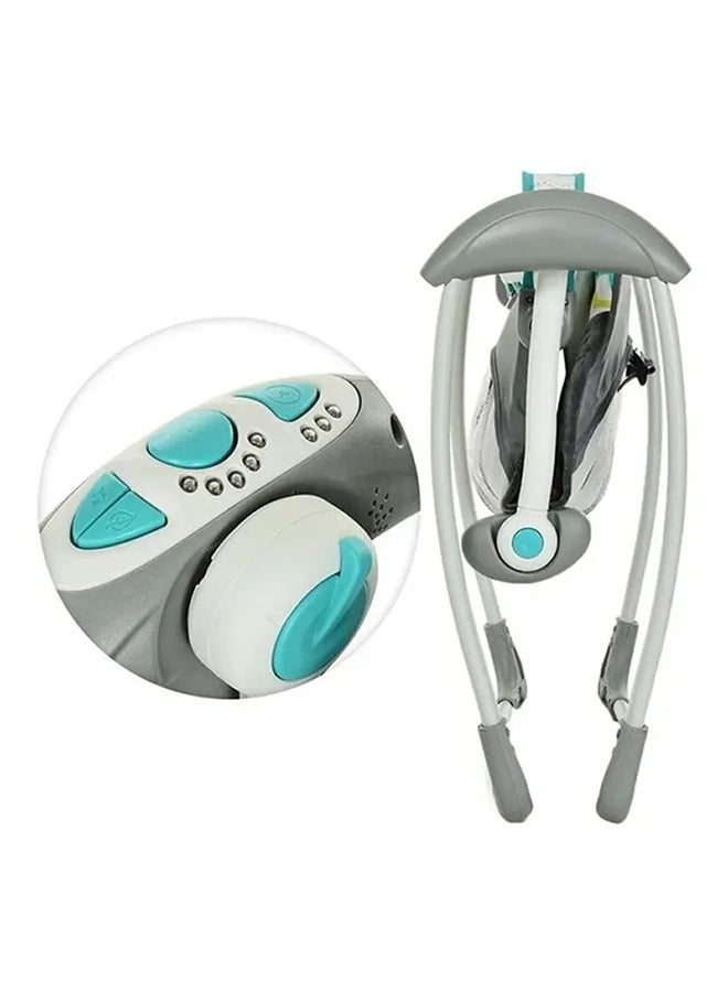 Deluxe Portable Baby Swing Automatic For Newborn To Toddler With Music-Green/White