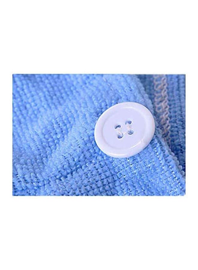 2 Pcs Microfiber Bath Head Wrap Blue 8x4cm - Image 3