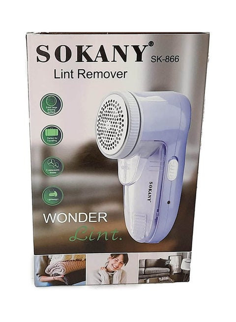 Electric Rechargeable Lint Remover From Clothes Wonder Lint White/Blue