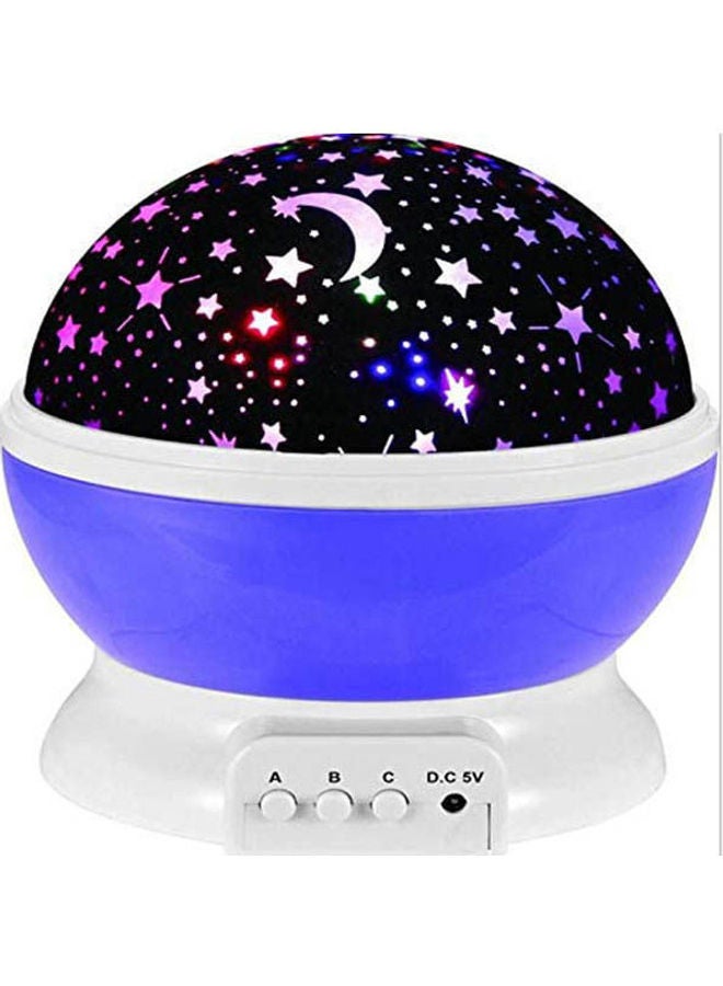Led Night Romantic Rotating Star Moon Sky Rotation Night Projector Light Lamp Purple - Image 1