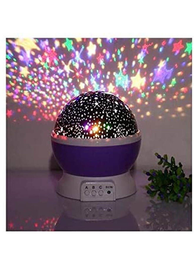 Led Night Romantic Rotating Star Moon Sky Rotation Night Projector Light Lamp Purple - Image 2