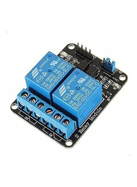 Srd-05Vdc-Sl-C Arduino And Raspberry Pi 5V Two Channel Relay Module For Switching And Automation Blue