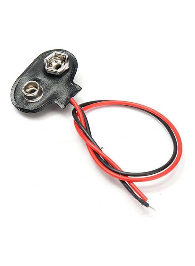 9V Clip On Battery Type Snap Connector With Wire Uhcom Black 