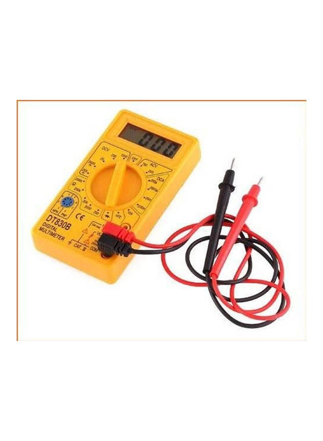 Dt830B Dt-830B Ac/Dc Professional Electric Tester Checker Tester Digital Multimeter With Retail Box, Yellow Lym H1762 Yellow 