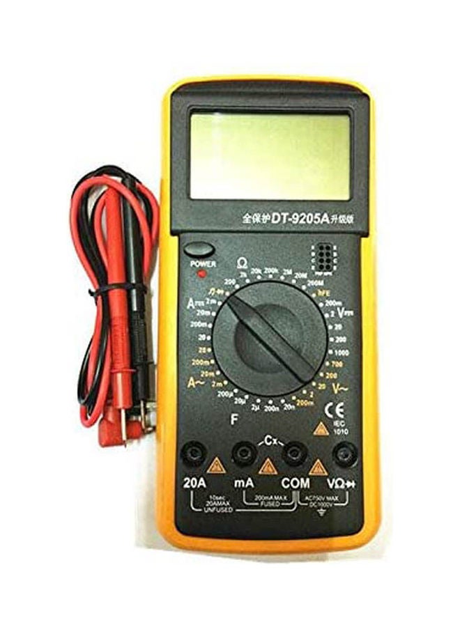 Generic - Dt9205A Electric Handheld Digital Multimeter Black/Yellow - Image 1