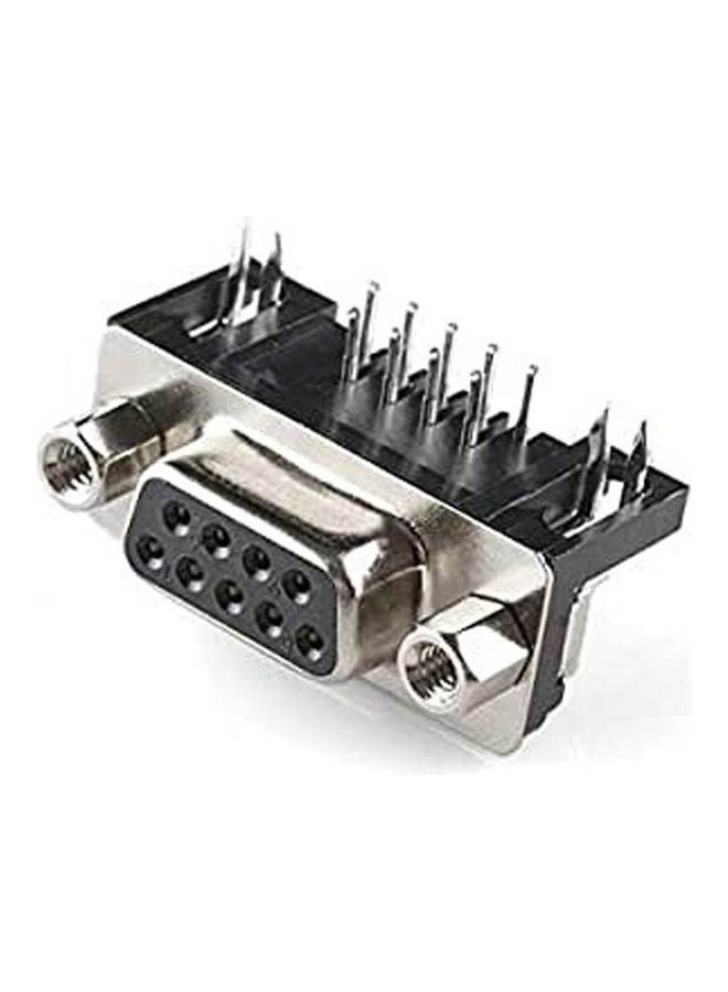 Generic Db9 9 Pin Female Serial Connector - Pcb Mount Silver 