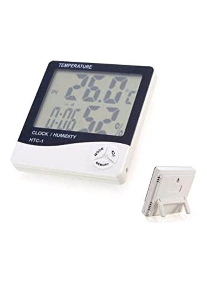 White Color Htc-1 Indoor Lcd Digital Temperature Humidity Meter Thermometer Clock Alarm F-C Readout White - v1649756589/N53126041A_1