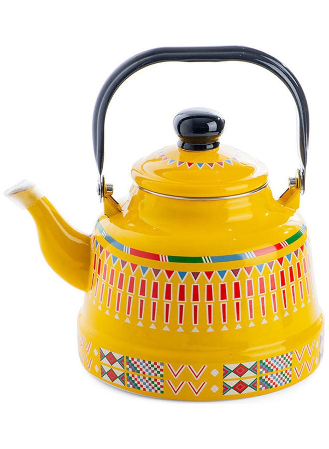 AL RIMAYA Enamel Kettle Asiri Design 25cm  - Image 1
