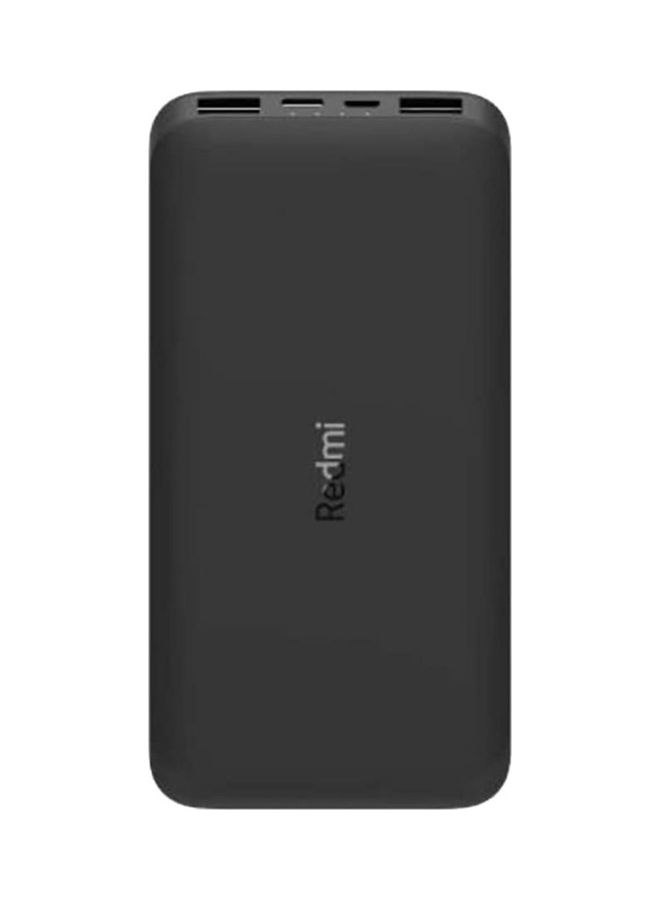Xiaomi 10000.0 mAh Redmi Power Bank Fast Charge 2.4A Dual Port with Micro-USB and USB-C Input Black  - Image 1