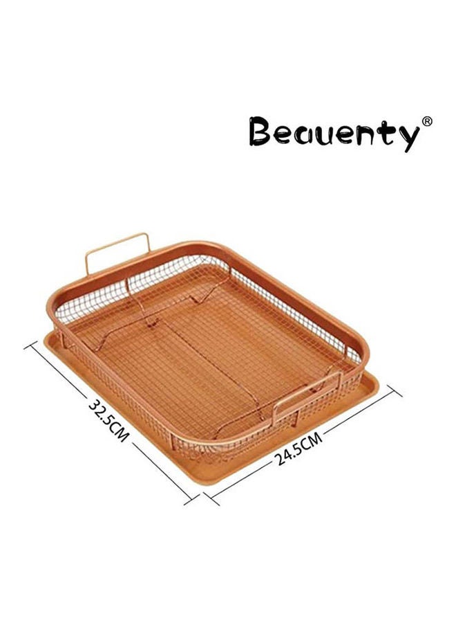 Nonstick Copper Crisper Tray Fry Food Without Oil Copper - Image 2