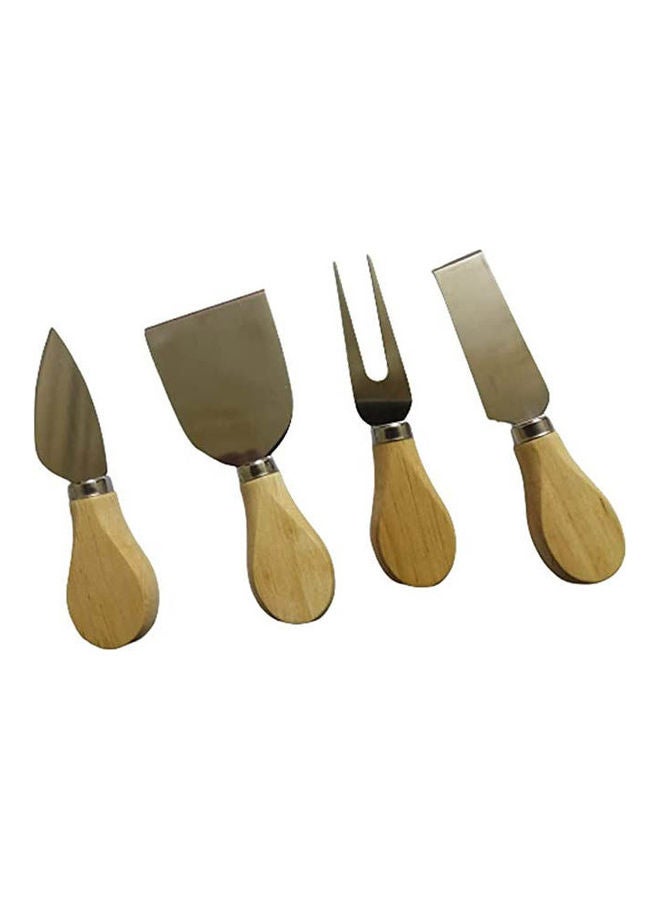 Generic Butter And Cheese Knife Set   4 Pieces Beige 