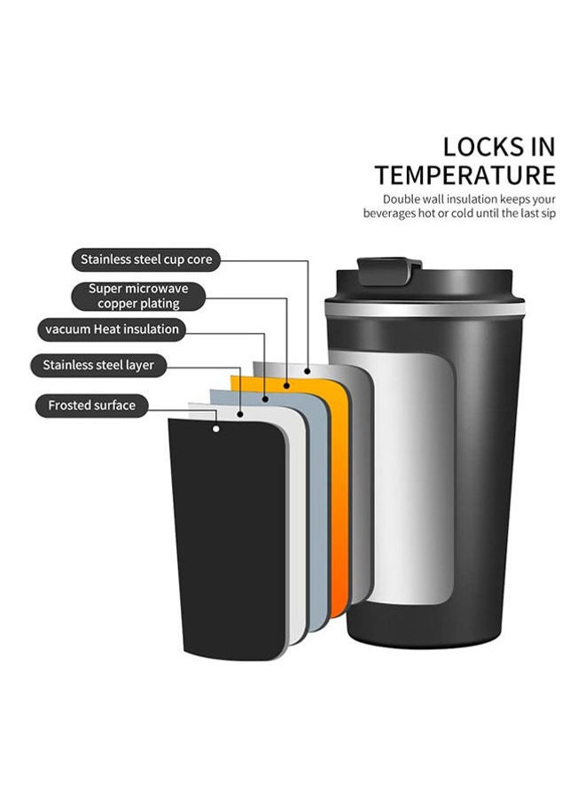 كوب قهوة ترمس صديق للبيئة مزدوج الجدار من الفولاذ المقاوم للصدأ قابل لإعادة الاستخدام - Image 2