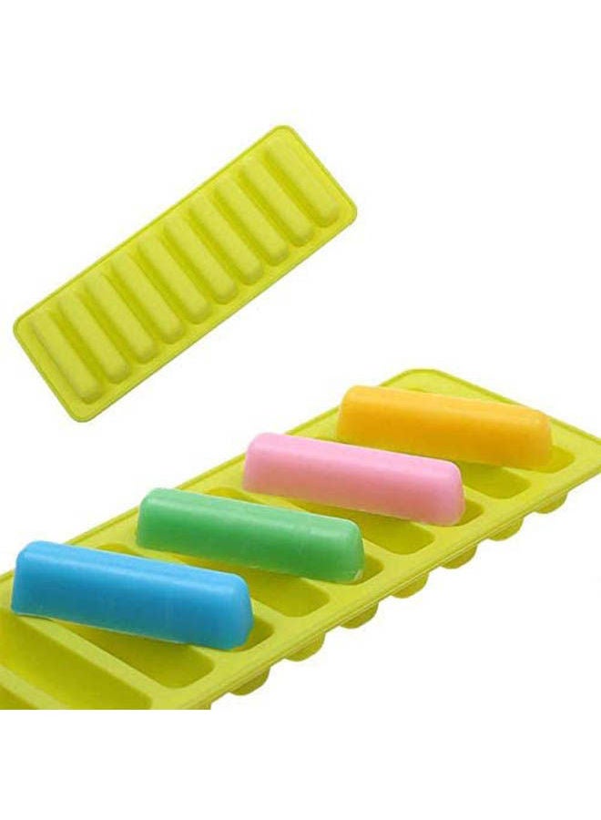 Silicone Cylinder Ice Cube Tray Pudding Jelly Chocolate Mold Maker Yellow  - Image 2