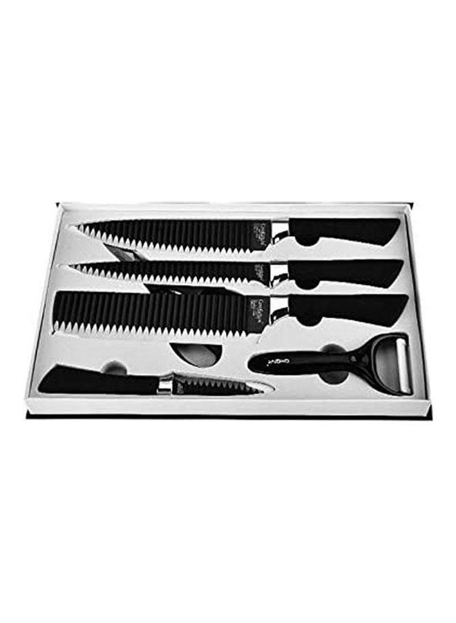 6Pcs Of Set Kitchen Knives Set Ultra Sharp Kitchen Knife Black - Image 1