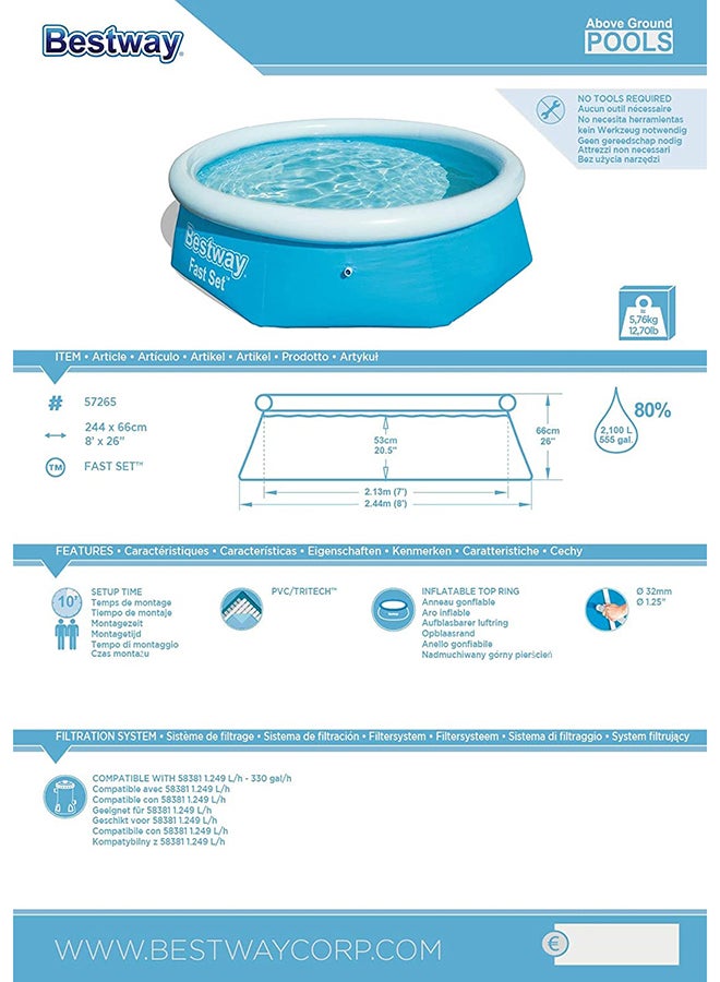 Bestway - Fast Set Pool -26-57265 244x66cm - Image 1