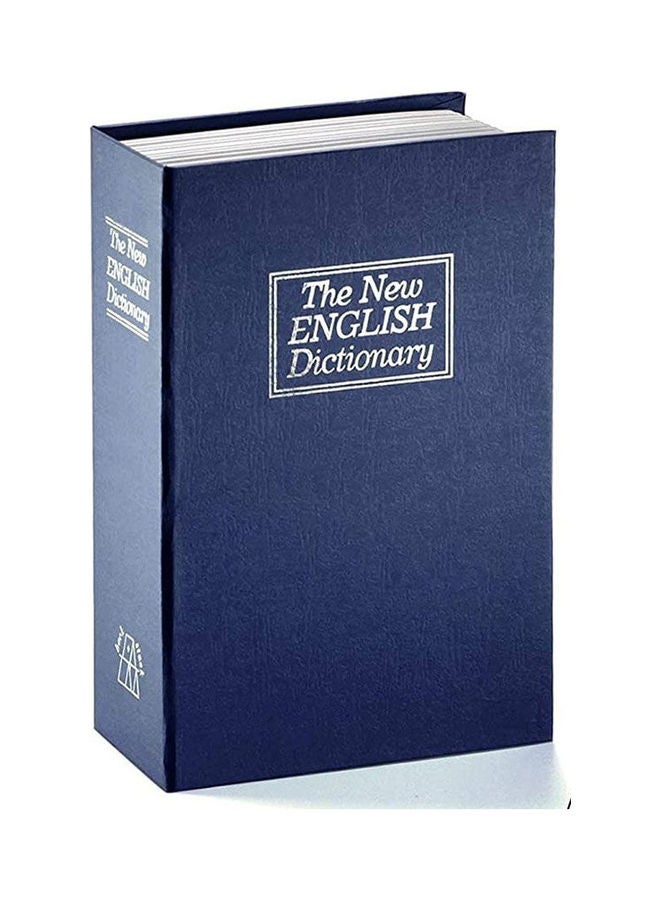 Secret Book Safe, Dictionary Diversion Hidden Book Portable Safe Box Blue 18x11.5cm - Image 1