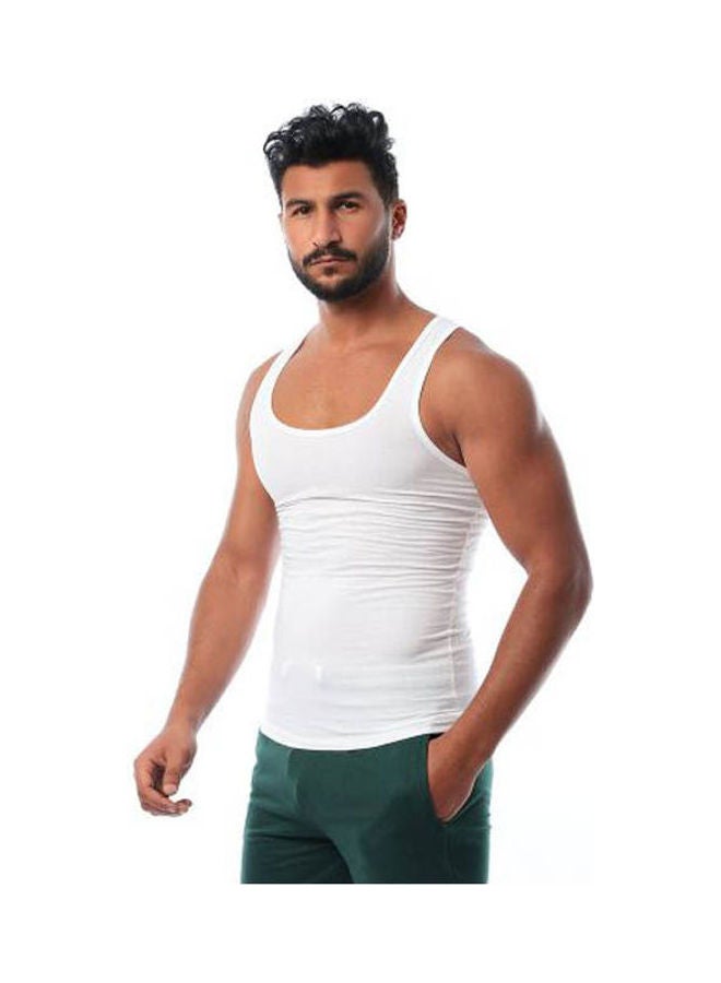 Mesery Undershirts Cotton Stretch White - Image 2