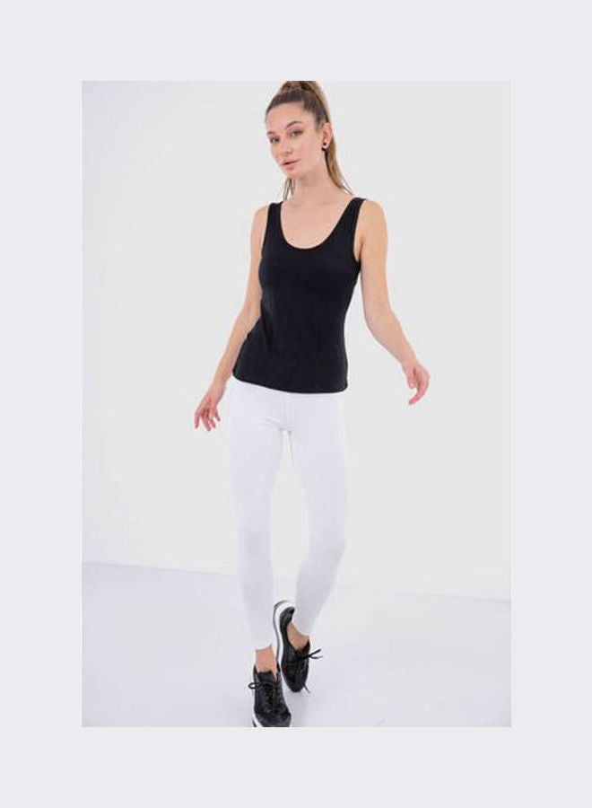 Mesery - Women's Cotton Stretch Plain Tank Top Black - Image 1