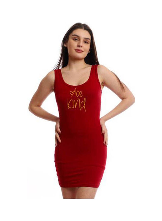 Mesery Sleepshirt Cotton TankTop Printed Red - Image 2