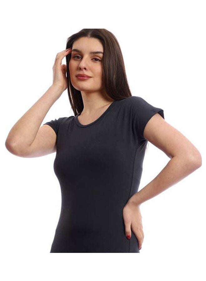 Mesery Dress Cotton Short Sleves Black  - Image 4