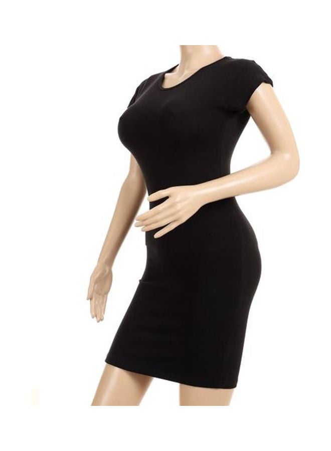 Mesery Dress Cotton Short Sleves Black  - Image 5