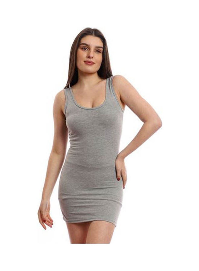 Mesery Bretelle Short Dress Cotton TankTop Grey  - Image 1