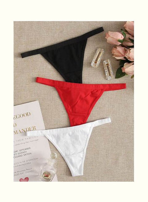 Bundle OF (3) - No Show Cotton Panties Multicolour