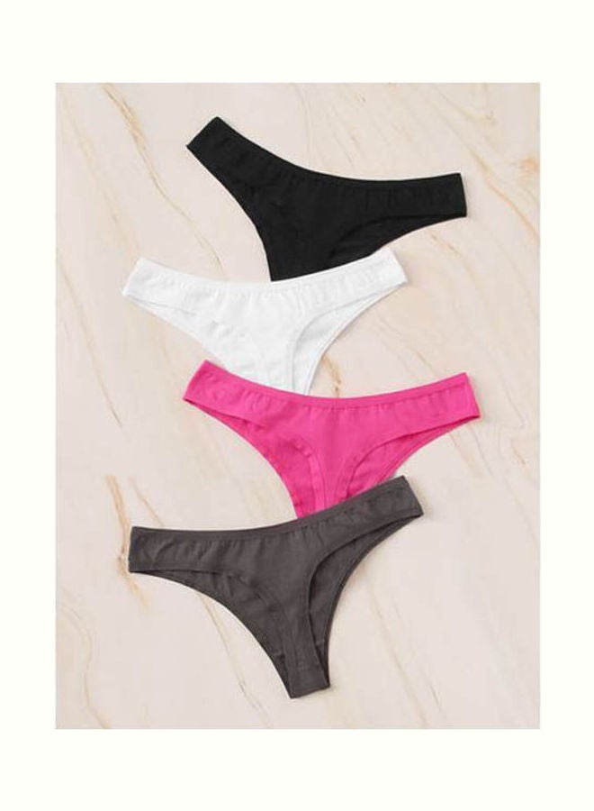 Mesery - Bundle Of (4) - Solid No Show Women Underwear Multicolour - Image 1