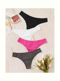 Bundle Of (4) - Solid No Show Women Underwear Multicolour - v1649761556/N53085313V_2