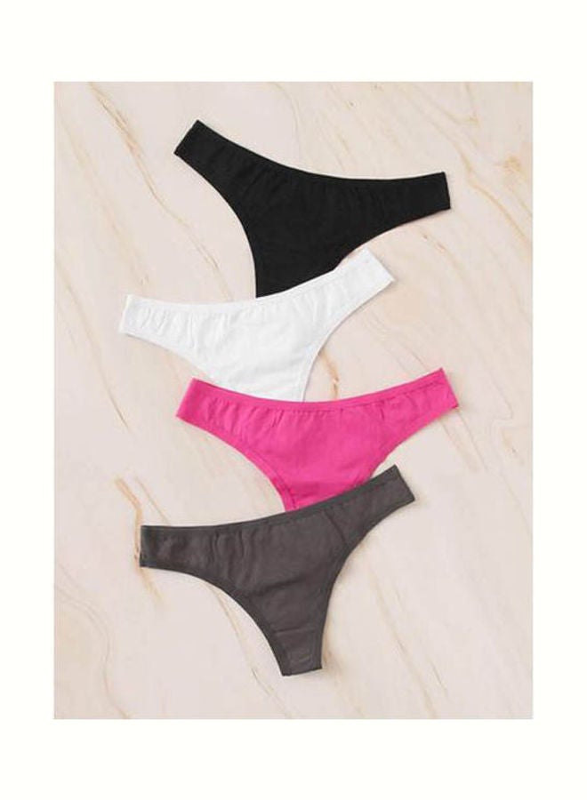 Mesery - Bundle Of (4) - Solid No Show Women Underwear Multicolour - Image 1