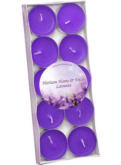 Generic Horizon Candles Tealights Scented Candle 10 Pieces Purple 
